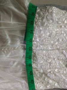 Elegant White Dress with Lace Detail