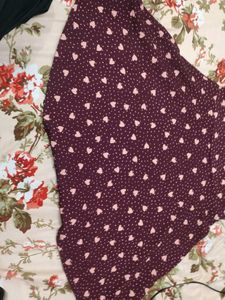 Cute Heart Print Mini Dress