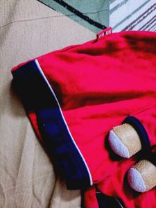 red Teddy bear romplers