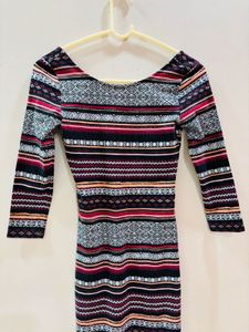 Patterned Bodycon Dress