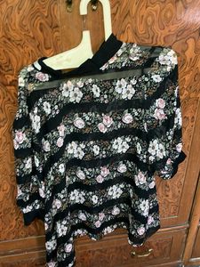 Chic Floral Print Top
