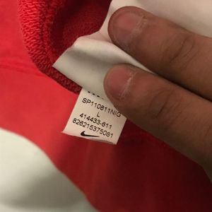 Nike 2011 Red Graphic Print Zip-Up Hoodie