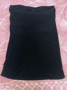 Black Embellished Bandeau Top