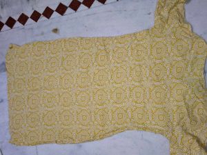 Yellow Floral Print Blouse