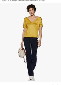 Mustard Yellow V-Neck Top