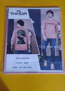Kakashi Hatake Pink Graphic Tee (SIZE M)