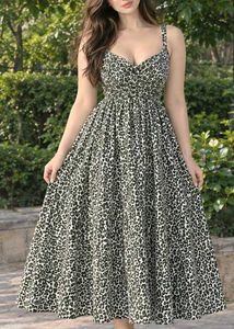 Chic Leopard Print Midi Dress
