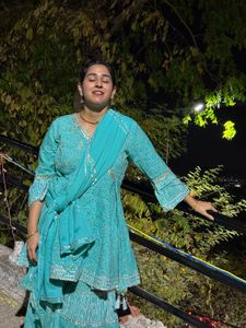 Beautiful Teal Kurta Set with Dupatta