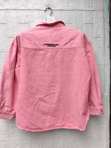 New with tag Chic Pink Oversized Button-Up Shirt