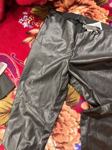 Black Faux Leather Pants