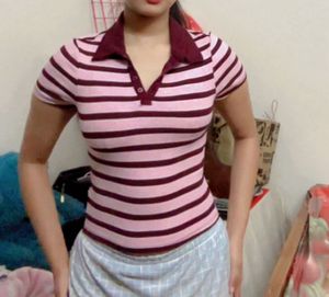 Striped Polo T-Shirt