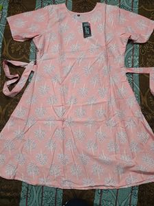 Stylish Pink Tree Print Kurta