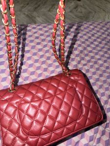 Quilted Shoulder Bag with Chain Strap