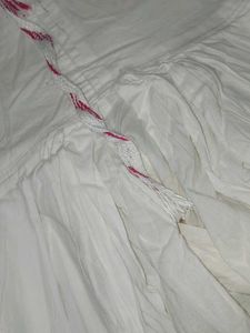 White pure cotton patiala salwar