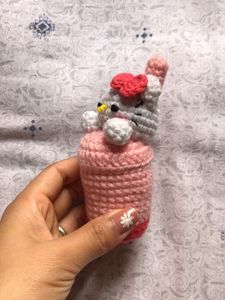 Crochet Hello Kitty Boba Tea Charm