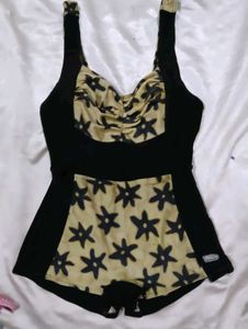 Floral Ruched Halter Swimsuit