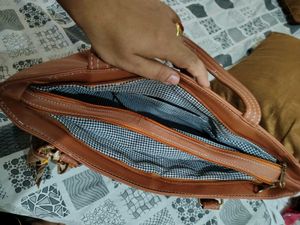 Tan Diamond Quilted Tote Bag