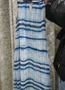 Blue & White Tie-Dye Dress