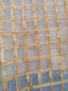 Elegant Checked Saree Without Blouse