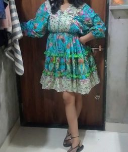 Boho Floral Print Dress