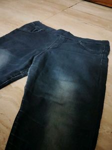 Elegant dark blue faded denim jeans✨
