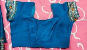 Beautiful Blue Embroidered Saree