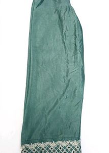 Embroidered Teal Kurta Palazzo Set