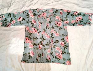 Sheer Floral Kimono