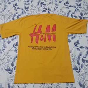 Men's Yellow Graphic T-Shirt