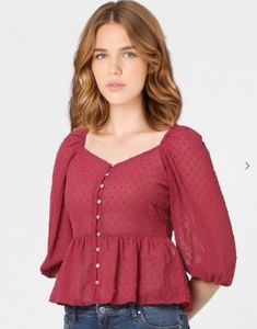 JDY BY ONLYSwiss-Dot Peplum Top