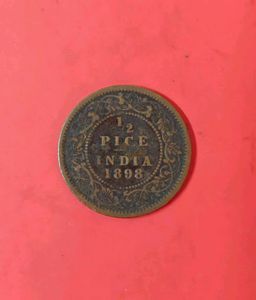 "1898" Queen Victoria's 1/2 Pice