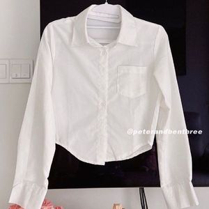 Classic White Cropped Shirt