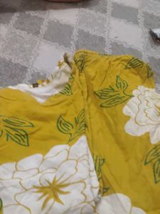 Comfy Yellow Floral Night Suit