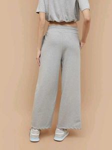 Gray Wide Leg Sweatpants