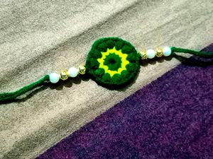 Handmade Crochet Rakhi Bracelet