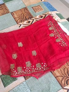 karvachauth special Red sareee