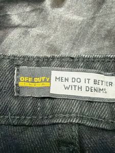 Zipper Detail Denims high quality Off duty