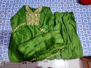 Green Kurta Set with Dupatta