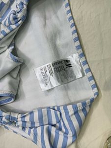 Blue &amp;💛 White Striped Bikini Bottom