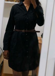 Classic Black Shirt Dress