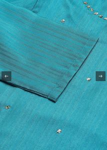 Teal Embellished Kurta