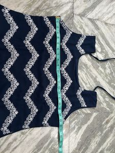 Stylish Navy Blue Kurta Set