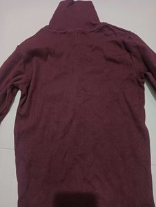 Maroon Turtleneck Sweatshirt
