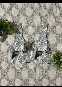 y2k paper printed bralette