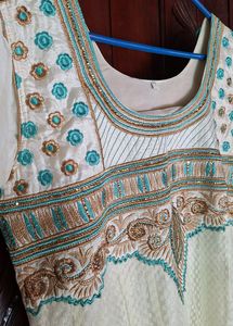 White Anarkali Top in XXL