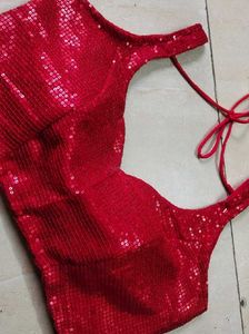 Sparkling Red Sequin Blouse