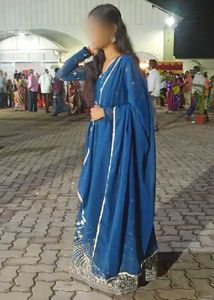 Beautiful Royal Blue ethnic gown with dupatta 🩵🩵