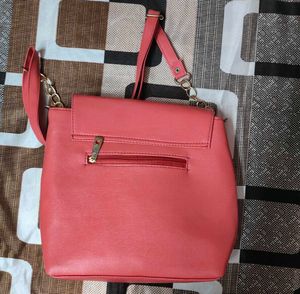 Stylish Coral Crossbody Bag