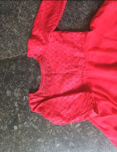 Red Georgette Flared Anarkali ✨