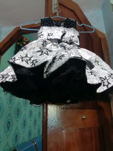 Grey Silver Lined Gown With Cap